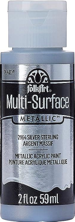 FolkArt multisurface metallic paint, 2 oz, Sterling Silver